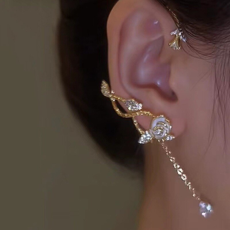 Butterfly Tassel Flowers Earrings
