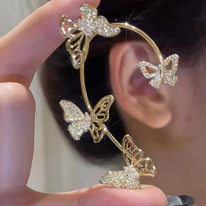 Butterfly Tassel Flowers Earrings