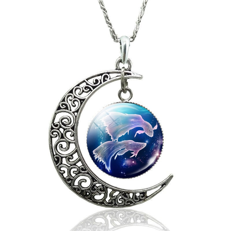 Zodiac Signs Moon Necklace