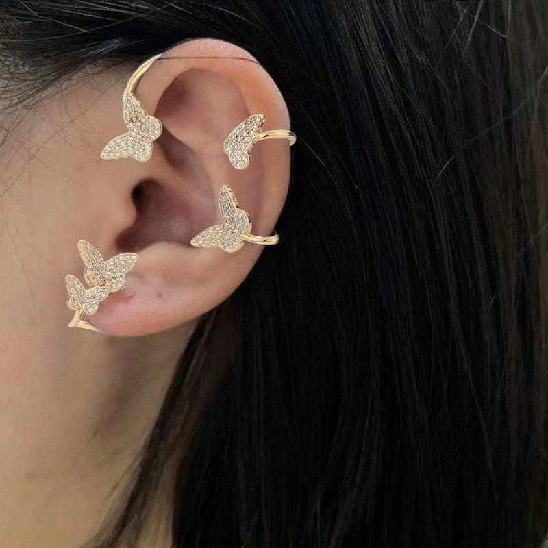 Butterfly Tassel Flowers Earrings
