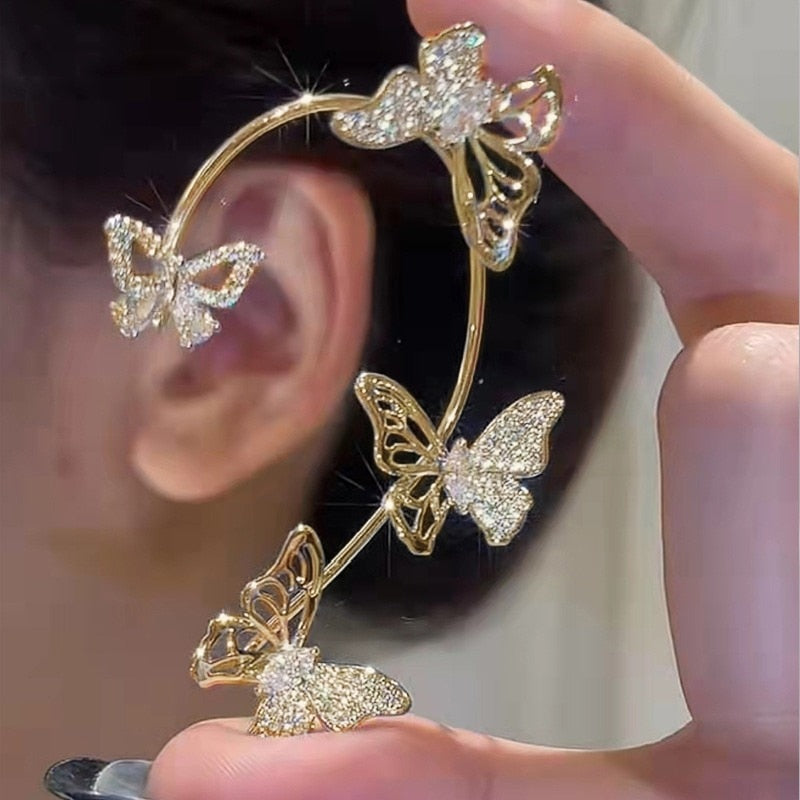 Butterfly Tassel Flowers Earrings