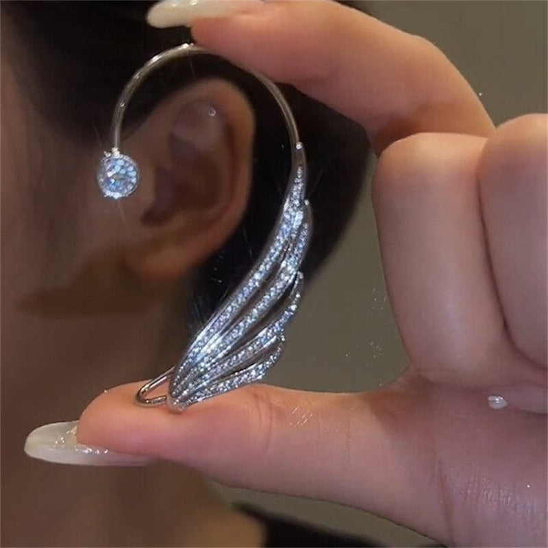 Shiny Crystal Butterfly Ear