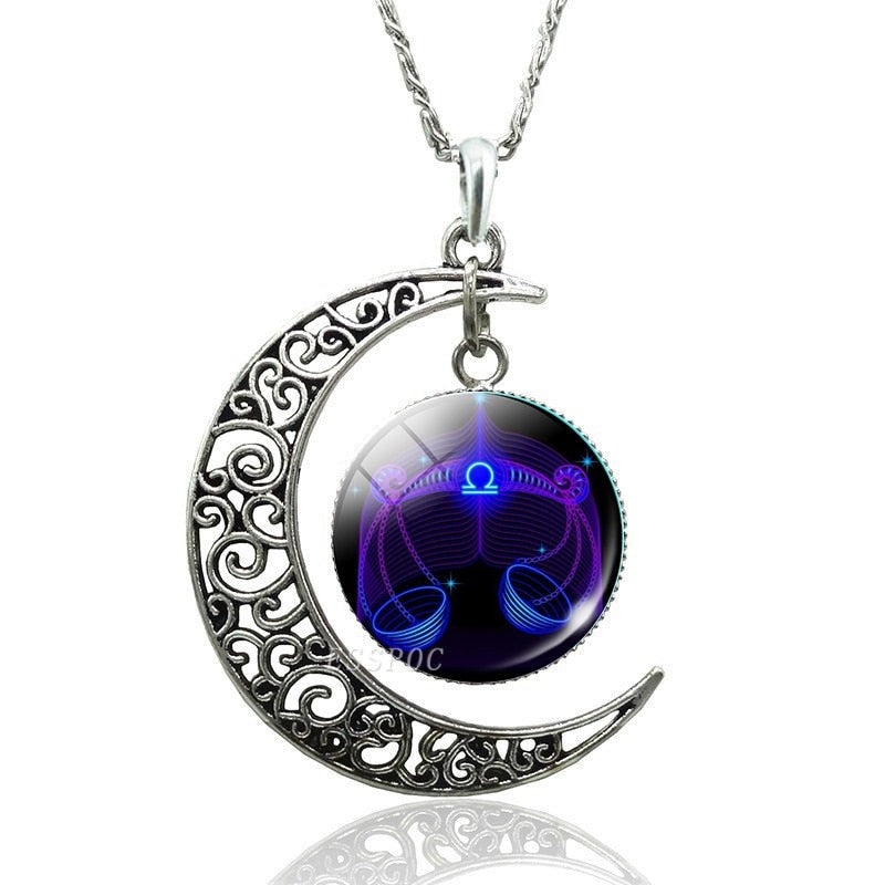 Zodiac Signs Moon Necklace