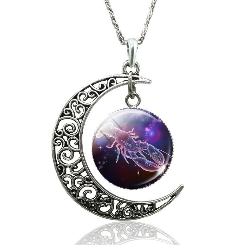 Zodiac Signs Moon Necklace