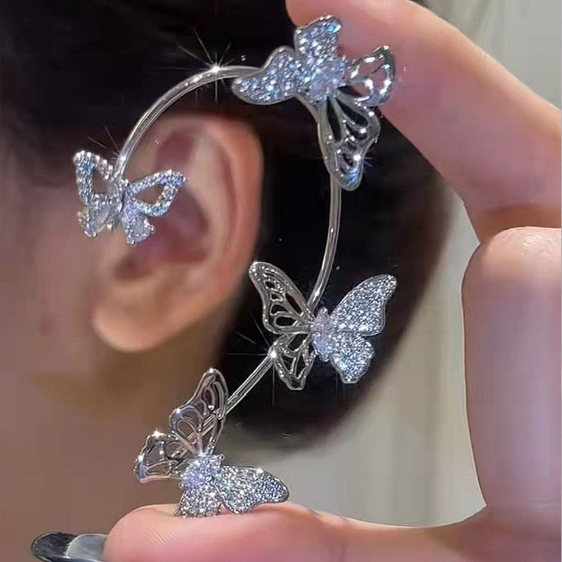 Butterfly Tassel Flowers Earrings