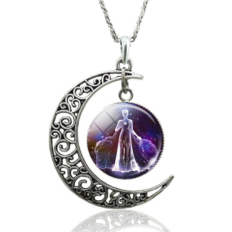 Zodiac Signs Moon Necklace