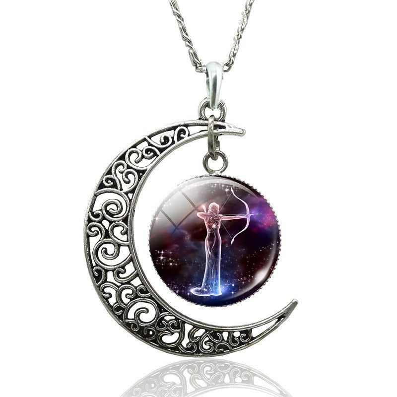 Zodiac Signs Moon Necklace