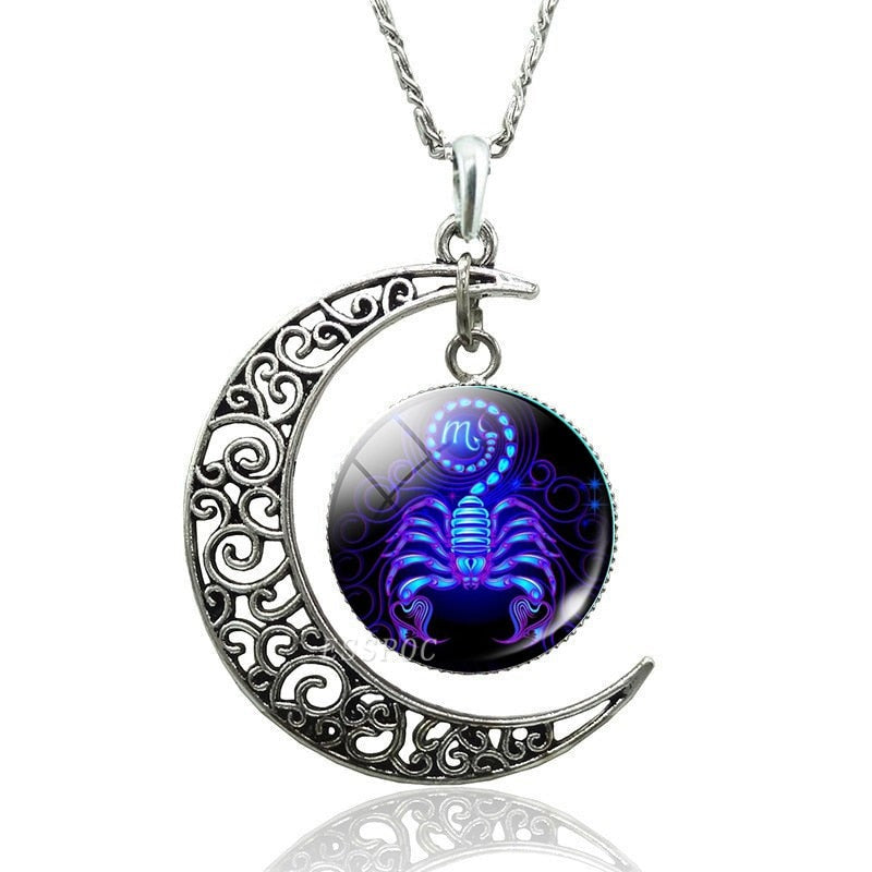 Zodiac Signs Moon Necklace