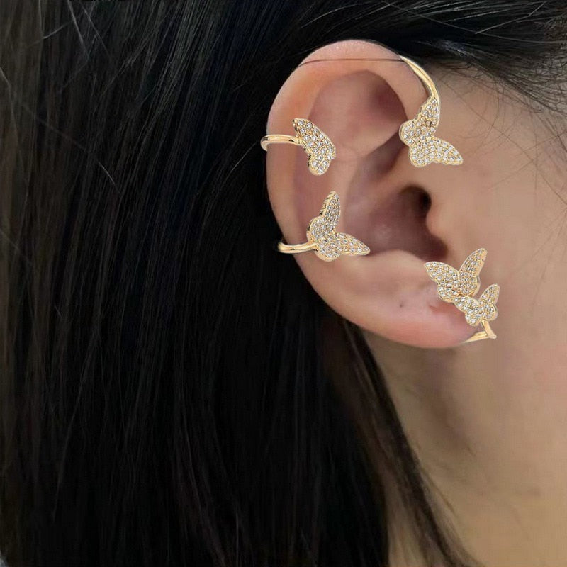 Butterfly Tassel Flowers Earrings