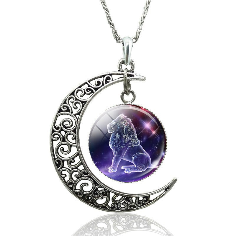 Zodiac Signs Moon Necklace