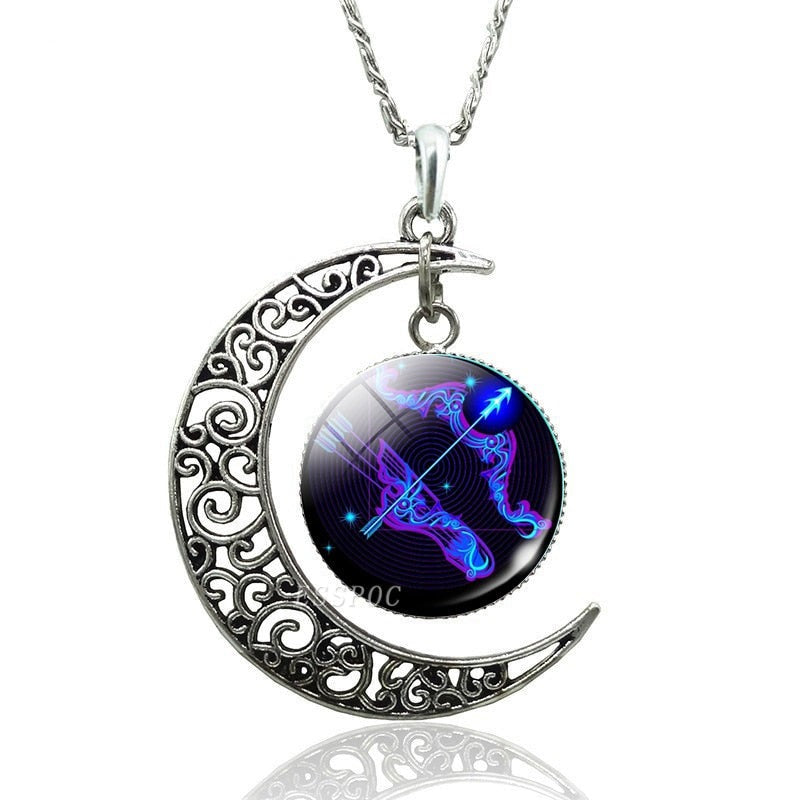 Zodiac Signs Moon Necklace