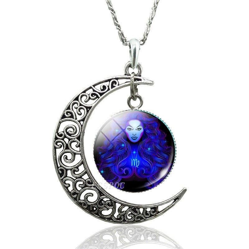 Zodiac Signs Moon Necklace