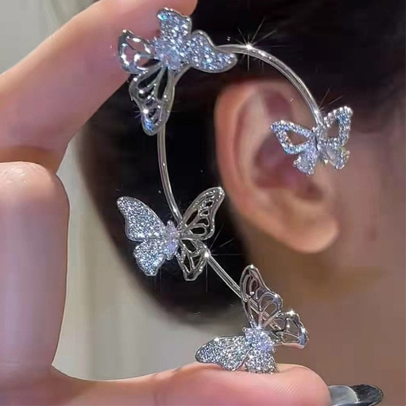 Butterfly Tassel Flowers Earrings