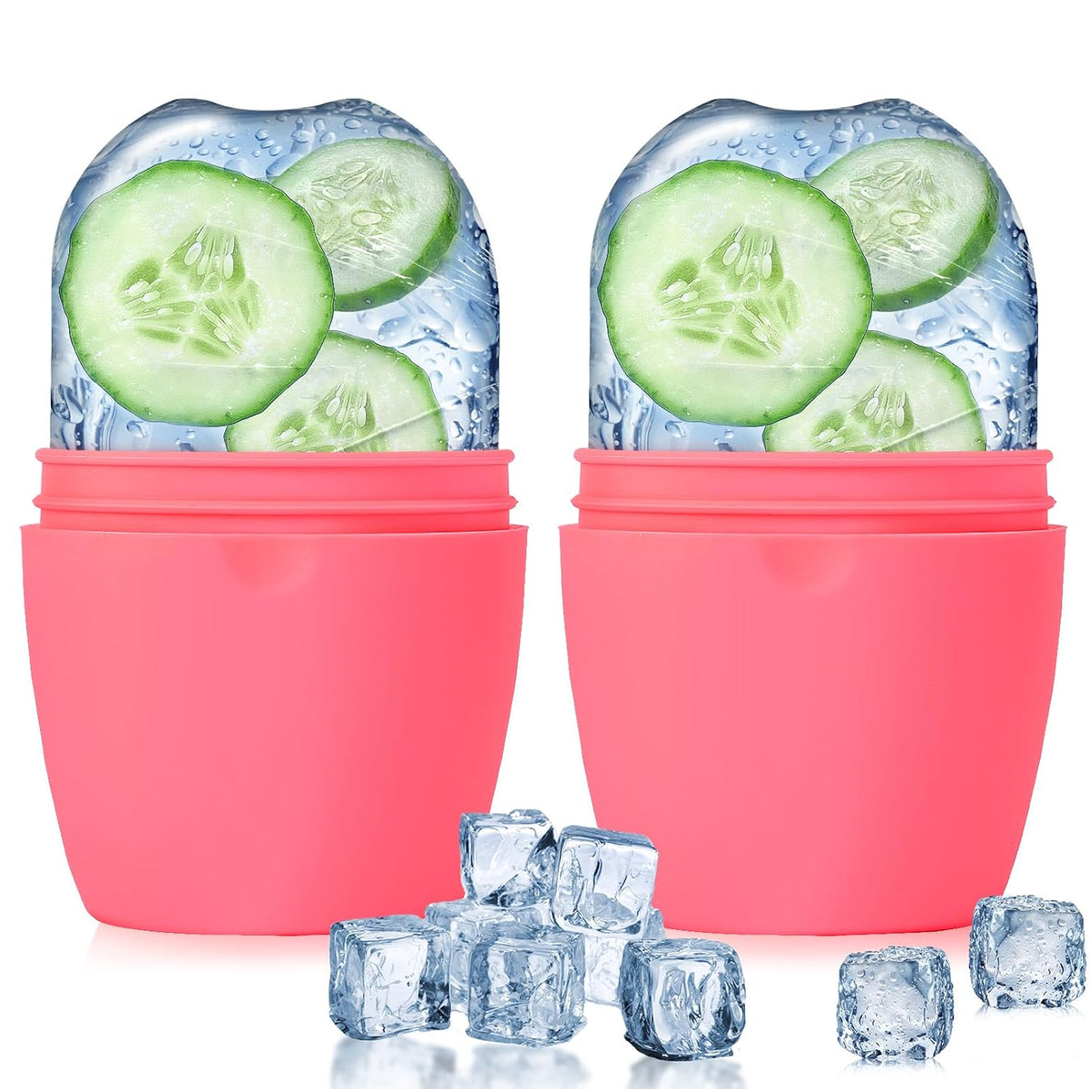 Ice Glow Facial Roller – Reusable Silicone Ice Roller for Face & Eyes