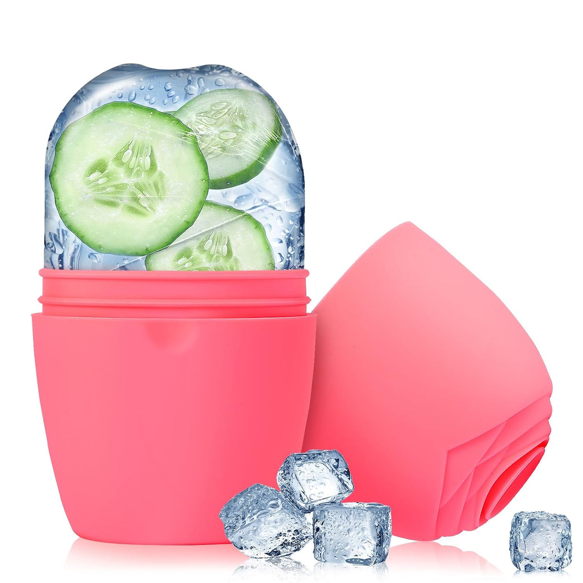 Ice Glow Facial Roller – Reusable Silicone Ice Roller for Face & Eyes
