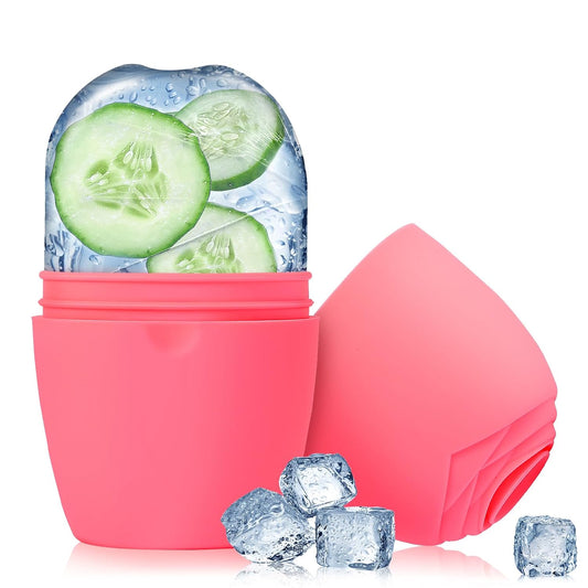 SaloniSalon Ice Glow Facial Roller – Reusable Silicone Ice Roller for Face & Eyes