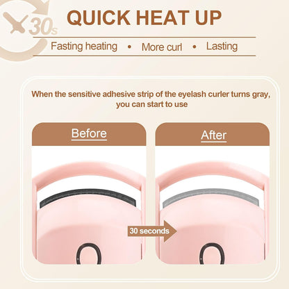 Rechargeable Heated Eyelash Curler with 2 Heat Modes